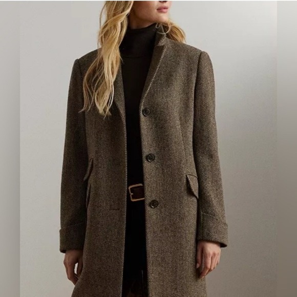 Lauren Ralph Lauren Jackets & Blazers - Lauren Ralph Lauren NWT SZ 4 Classic Wool Blend Herringbone Pattern Coat Jacket